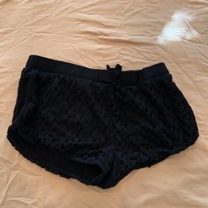black lace shorts